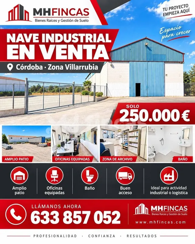 NAVE CON GRAN PARCELA, ACCESO PARA VEHÍCULOS Y SUMINISTRO TR