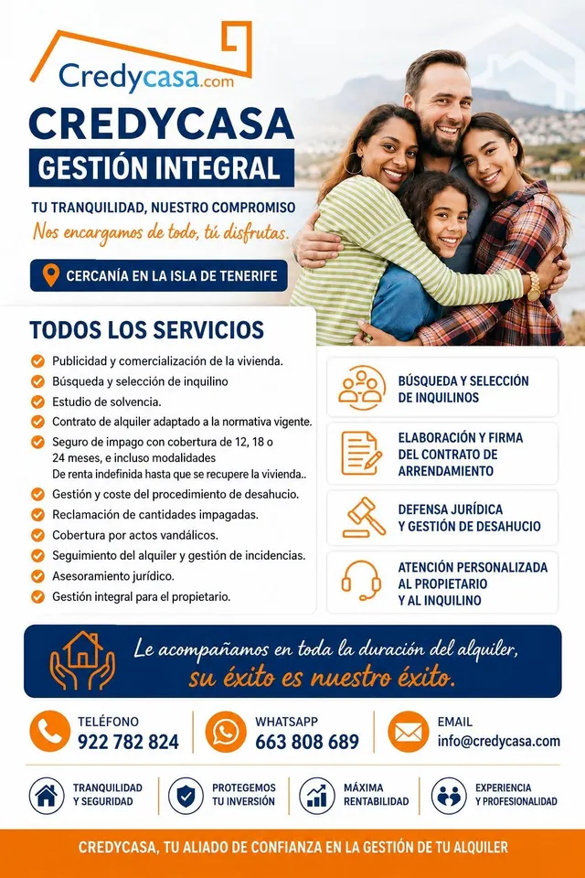 Arona – costa del silencio- residencial balcon del mar – alquiler 890 €/mes-piso de 1 dormitorio con balcón, piscina y ascensor – Tenerife sur — 11