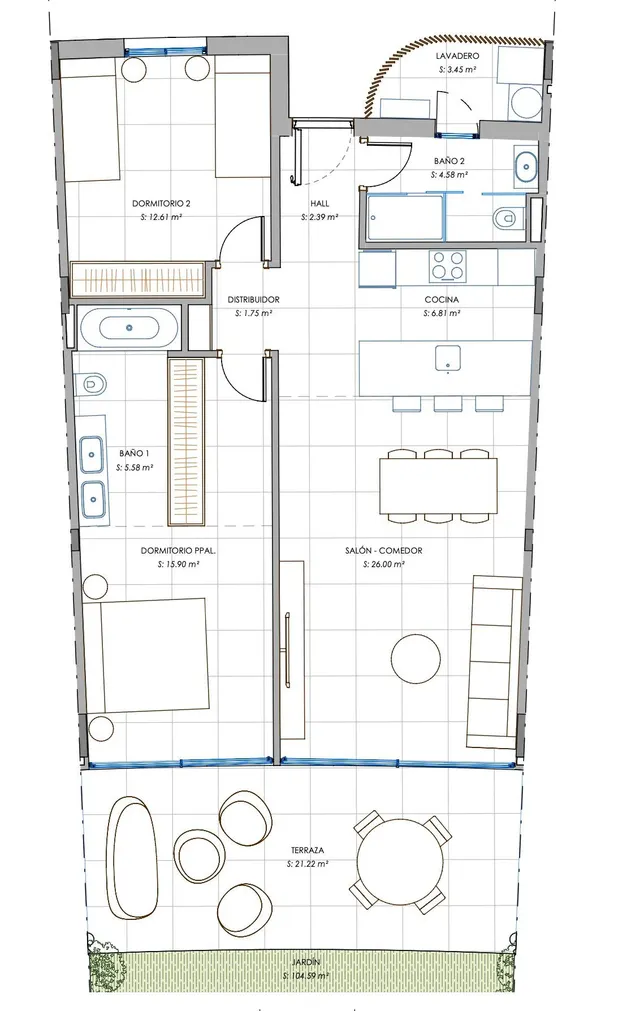 Apartamento planta baja de 2 dormitorios, jardín y vistas al mar en El Higuerón. Fuengirola — 16