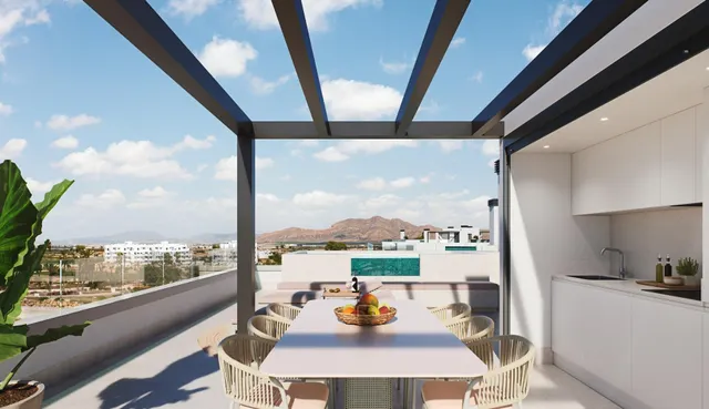 Ático de 3 dormitorios con solarium privado y jacuzzi en el Santa Rosalia Lake - Murcia — 17