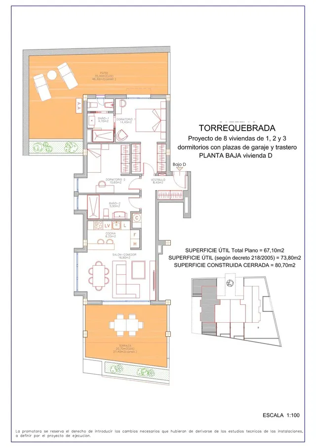 EXCLUSIVA NUEVA VIVIENDA DE 2 DORMITORIOS EN LA ZONA DE TORREQUEBRADA, A 300 METROS DE LA PLAYA !!! — 7