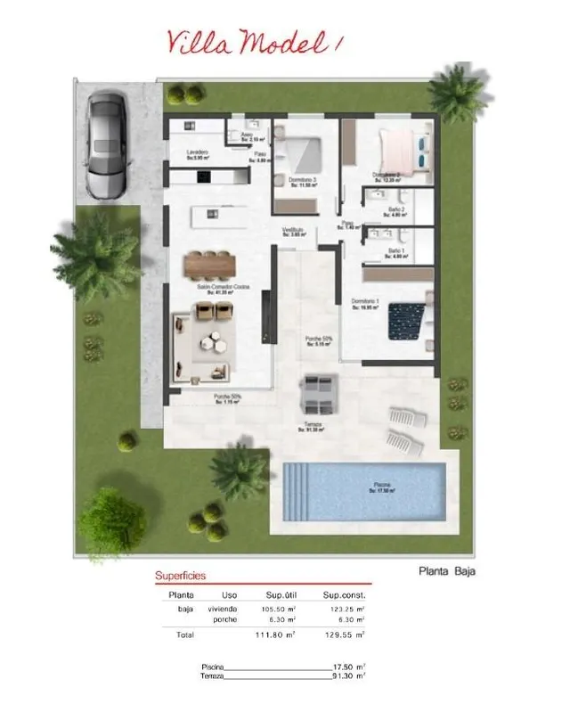 Villas de nueva construcción en Altaona Golf Resort, Murcia, con piscina privada y vistas a la montaña — 35