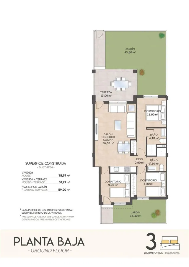 Bungalow 3 habitaciones 75m² en venta - Bellavista — 17