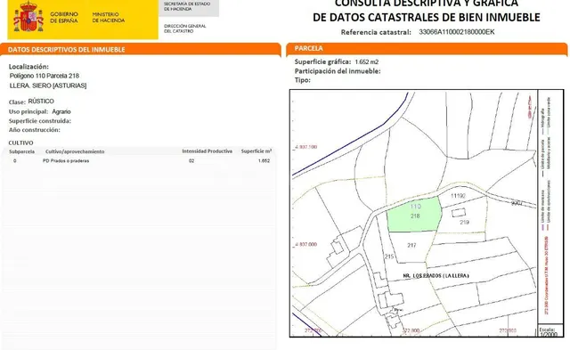 PARCELA EDIFICABLE DE 1.652 m2 EN LA LLERA (SIERO) – EXCELEN - foto 3