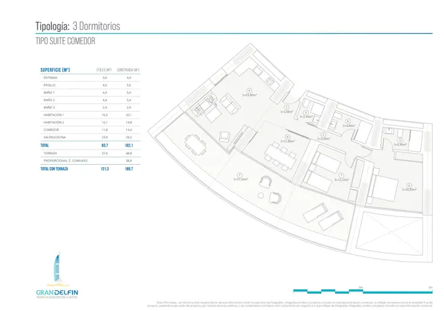 Apartamento 2 habitaciones 138m² en venta - Playa de Poniente — 15