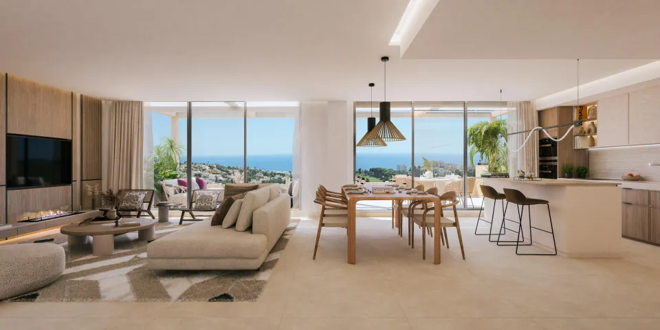 ÁTICO DÚPLEX 3 Dorm. Amplia Terraza en Benalmádena con VISTAS AL GOLF y MAR!!!