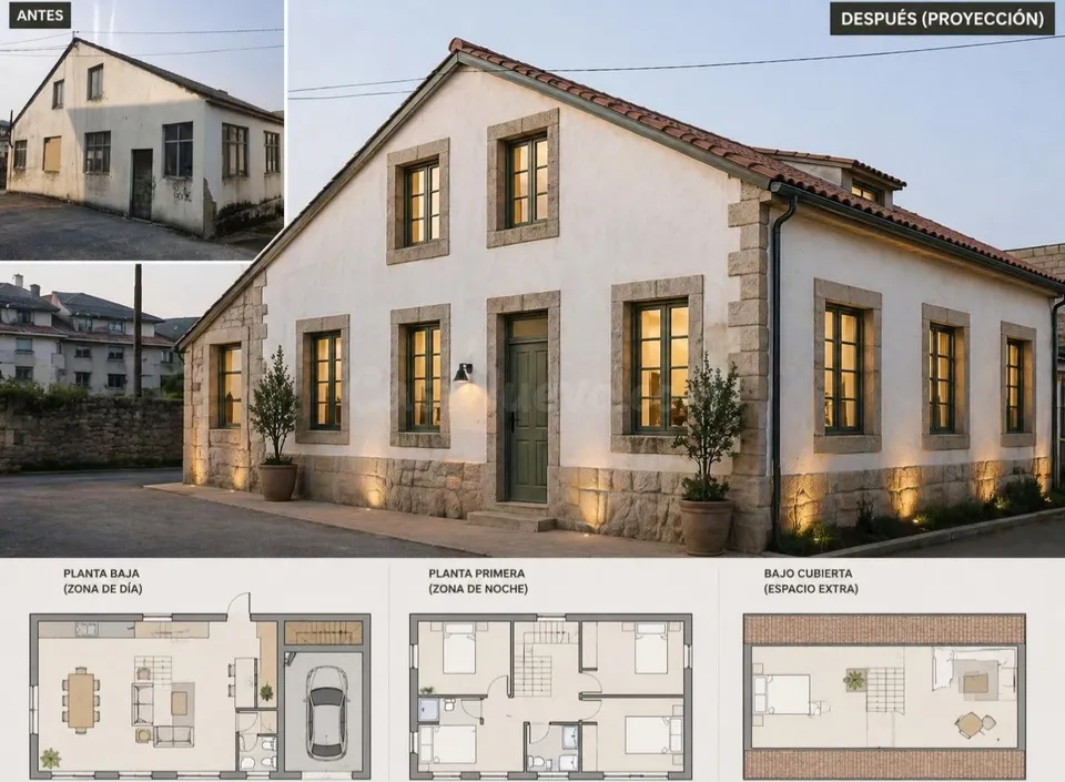 NAVE EDIFICABLE EN EL CORAZÓN DE TAPIA DE CASARIEGO