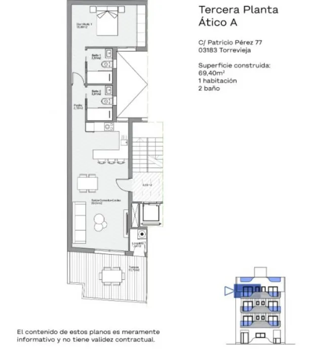 Apartamento 2 habitaciones 104m² en venta - Centro — 10