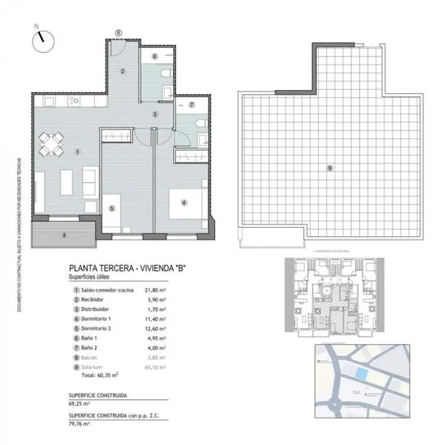 Apartamento 2 habitaciones 83m² en venta - Centro — 16