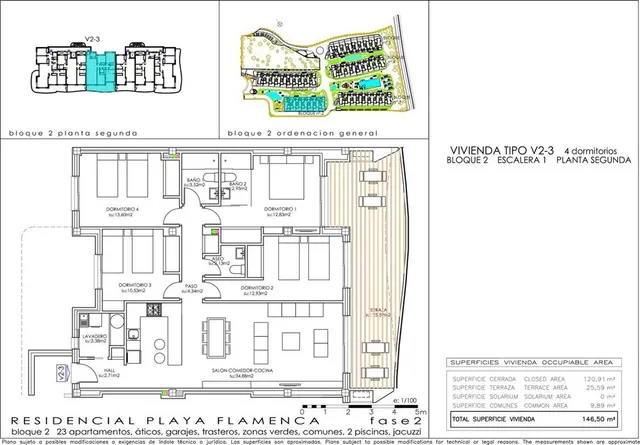Apartamentos de 2 dormitorios con amplias zonas verdes y vistas al mar, zona Playa Flamenca — 24