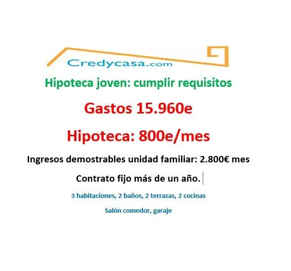 Guarchacho. Piso 3 habitaciones, 2 baños, 2 terrazas, garaje, 2 cocinas — 5