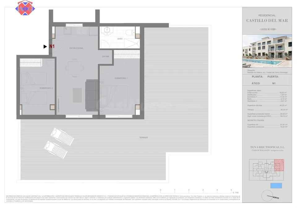 Ático N1 Nueva Promoción Castillo del Mar 2027