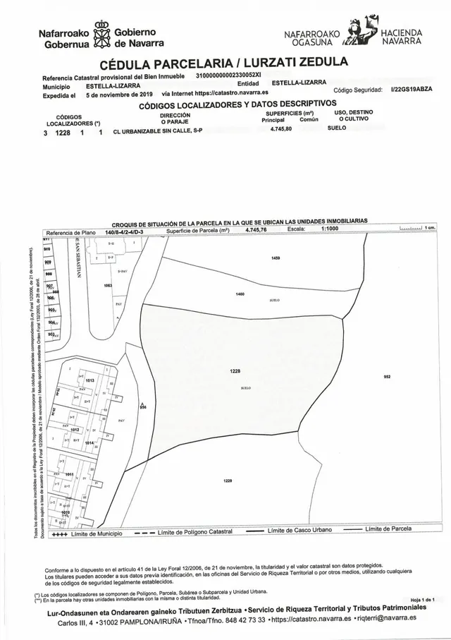 Parcela urbanizable en Estella