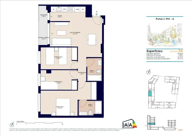 Apartamento 2 habitaciones 70m² en venta - Pau II — 11