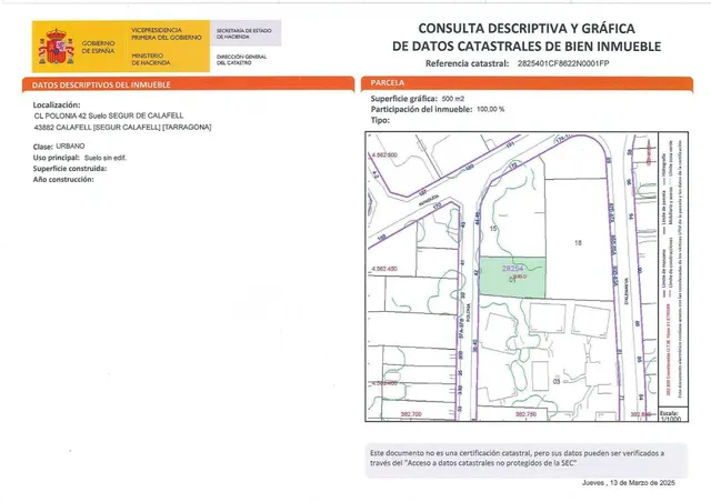 PARCELA URBANA PARA CONSTRUIR 2 CASAS ADOSADAS