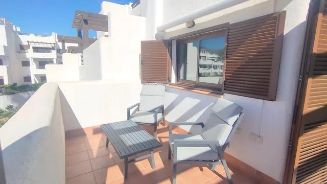 Ático de 2 dormitorios con amplio solárium privado y vistas a las piscinas en Mar de Pulpí, San Juan de los Terreros — 18