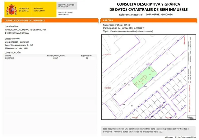 Venta de Local Comercial en Huelva. Activo Inmobiliario Sin Posesión / No se Puede Visitar / Ni Financiar. — 3