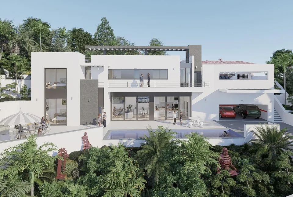 Parcela con Proyecto y Licencia: Villa de Diseño con Vistas Panorámicas al Mar y la Sierra de Mijas