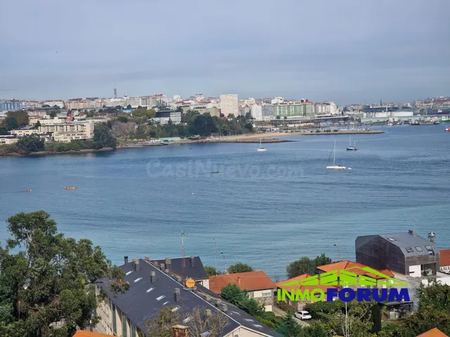 SANTA CRISTINA, PERILLO Y A CORUÑA DESDE EL AIRE.