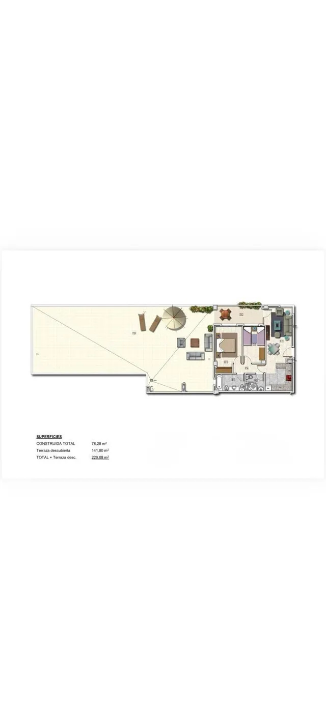 Ático con terraza de 140 m2 . — 48
