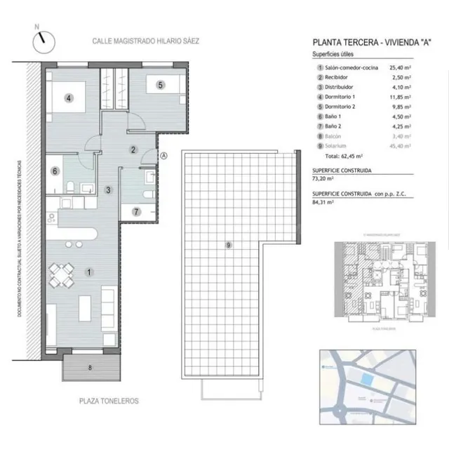 Apartamento 2 habitaciones 83m² en venta - Centro — 11