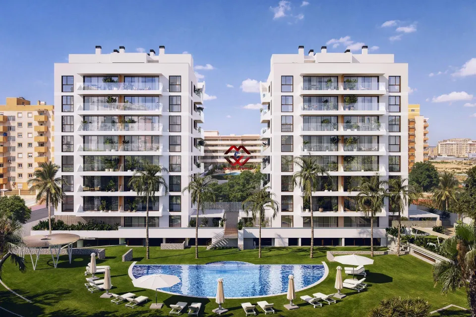 Apartamentos de nueva construcción modernos cerca de la playa y del puerto deportivo en Guardamar del Segura