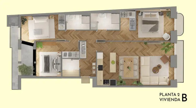 Piso 3 habitaciones 894m² en venta - Centro - Areal — 23