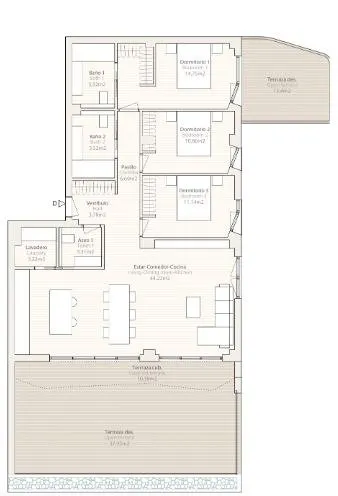 VENTA-OBRA NUEVA-VILLAJOIOSA-3D-2B-156M2-TERRAZA 37M2-SOLÁRIUM 120 M2-SOLO 50 M HASTA LA PLAYA — 9
