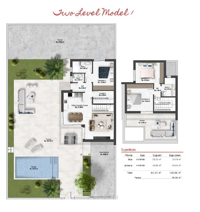 Villas de nueva construcción en Altaona Golf Resort, Murcia, con piscina privada y vistas a la montaña — 30