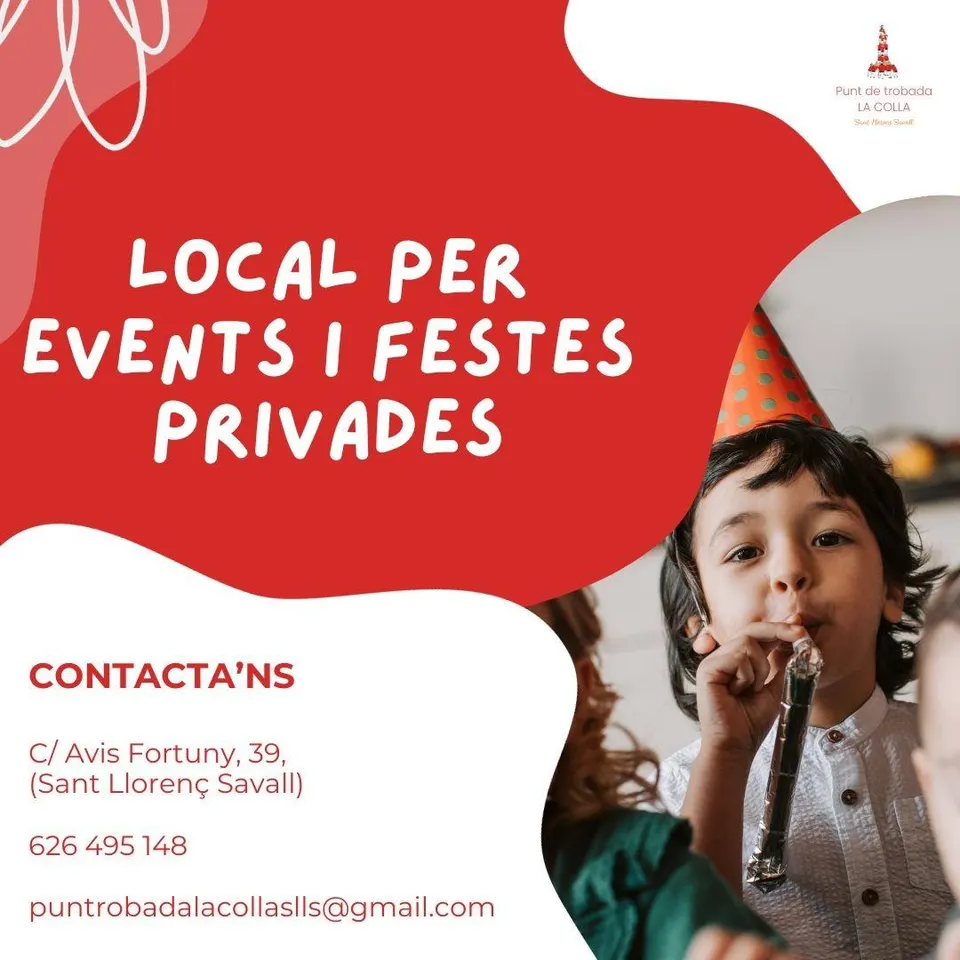 LLOGUER PER HORES DE LOCAL PER CELEBRACIONS I ESDEVENIMENTS PRIVATS