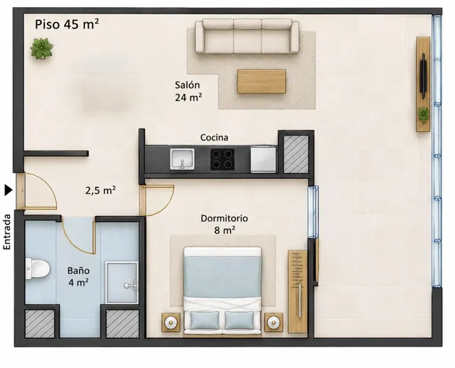 Piso reformado de 1 dormitorio en el edificio playmon f, con piscina y vistas despejadas en Benidorm — 28
