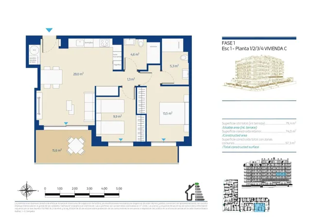 Apartamento 2 habitaciones 96m² en venta - Centro — 25