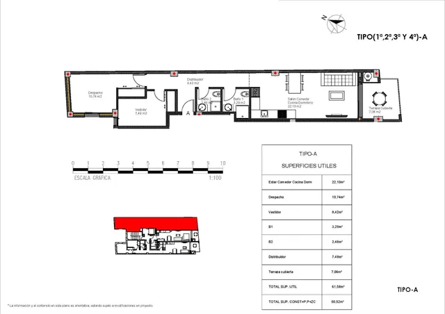 Apartamento 2 habitaciones 80m² en venta - Centro — 21