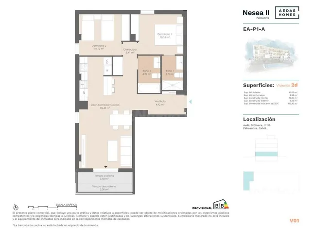 Vivienda de obra nueva en Palmanova con terraza, jardín, pis - foto 2