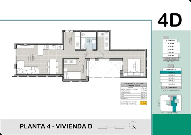 Apartamento 1 habitación 58m² en venta - Acequion — 12