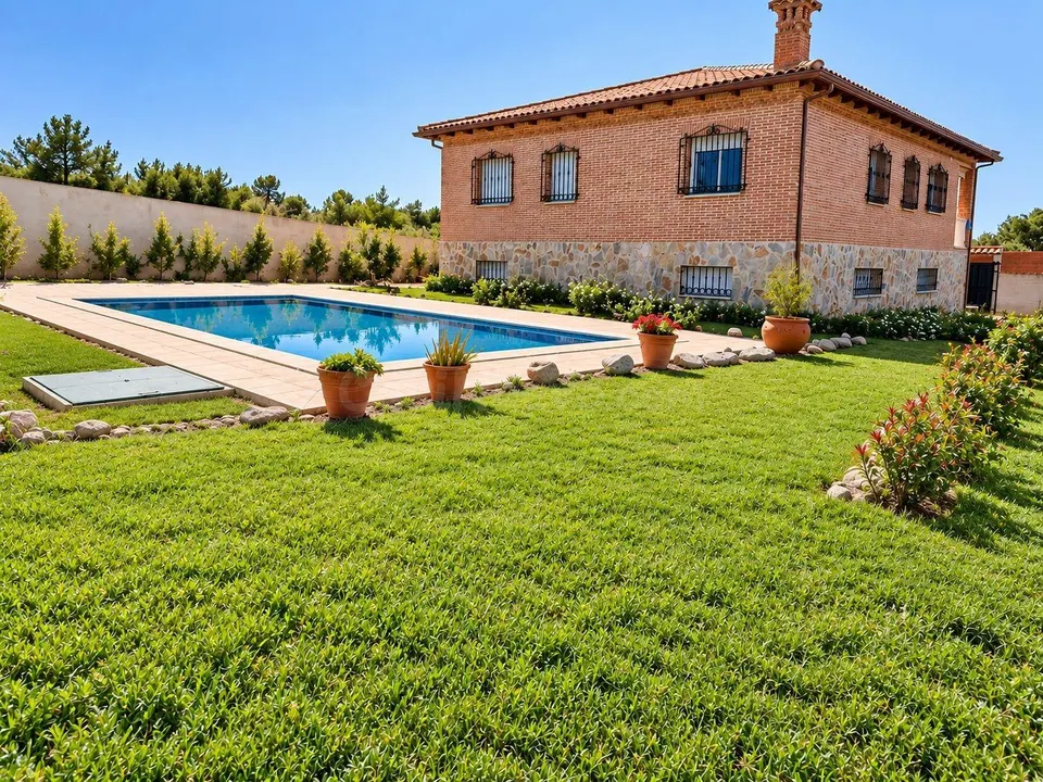 Vivienda en una planta con piscina y garaje en Méntrida