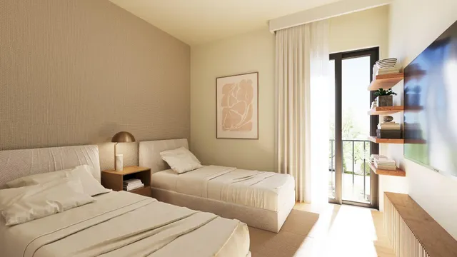 Obra Nueva Vivienda Planta Baja tipo A Escalera IV con jardines y piscina en zonas comunes, le corresponde una terraza de uso exclusivo de 16,13 m2 dando a la piscina — 7