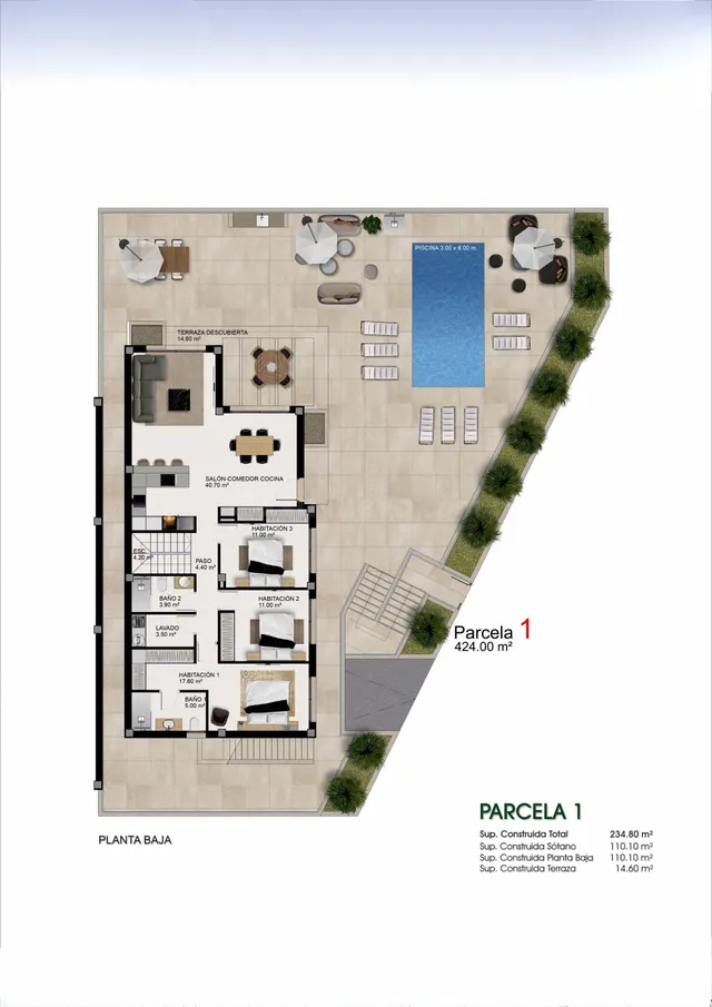 Villa 3 habitaciones 234m² en venta - Centro de la Ciudad Quesada — 5