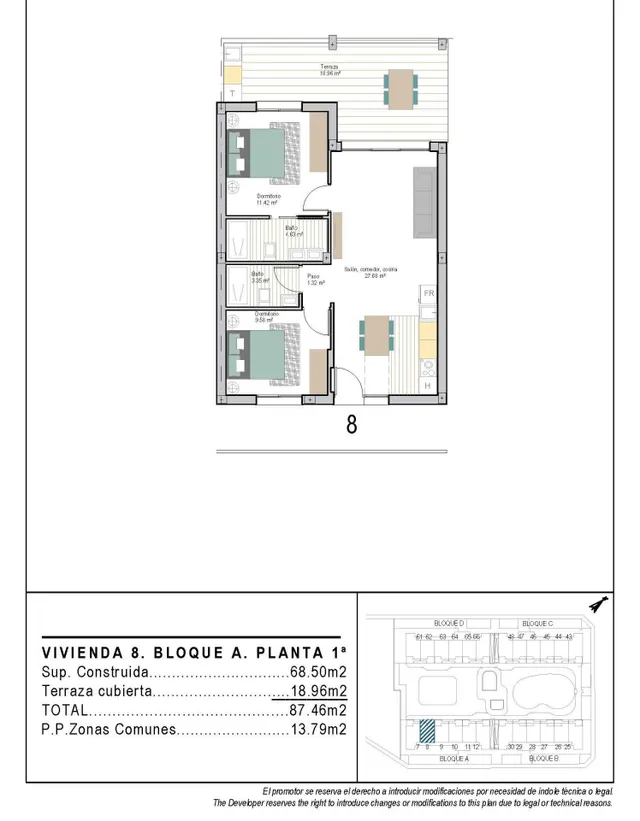 Modernos apartamentos en San Cayetano, Torrepacheco, Murcia — 22