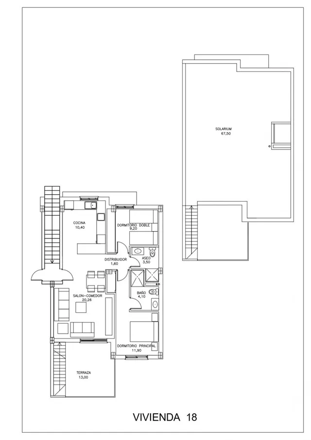 Bungalow con solarium en San Miguel de Salinas — 38