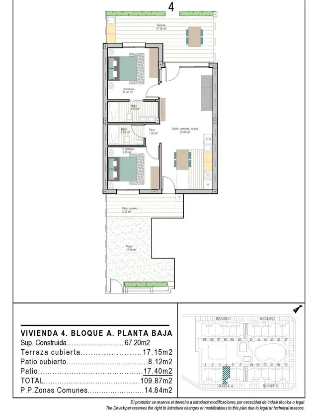 Apartamento 2 habitaciones 67m² en venta - San Cayetano — 22