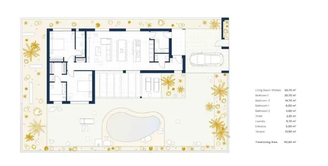 Villas contemporáneas de una sola planta en Altaona Golf Resort Murcia — 30