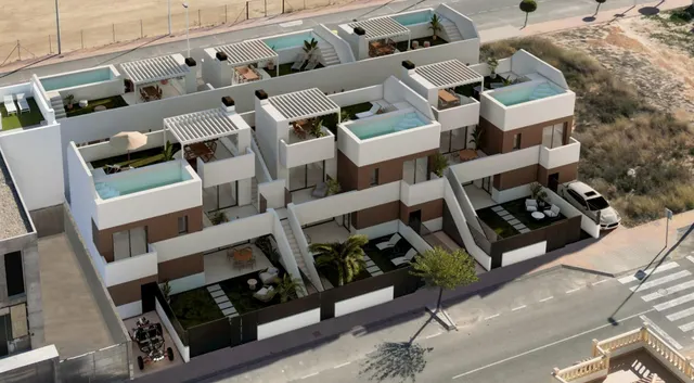 Bungalows de nueva construcción con piscina privada en San Pedro del Pinatar — 18