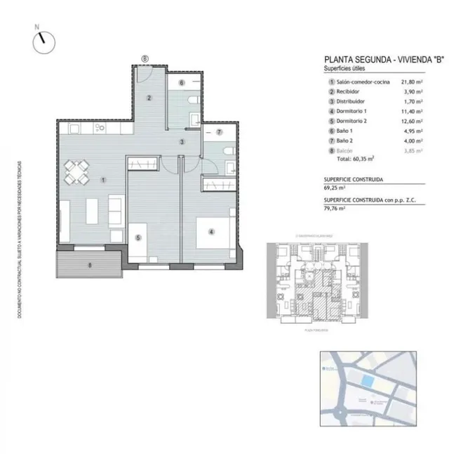 Apartamento 2 habitaciones 73m² en venta - Centro — 10