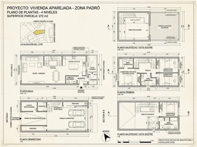 ¡Exclusivo proyecto de vivienda unifamiliar pareada en la zona alta de Padró! — 2