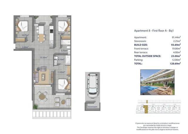 Apartamentos de nueva construcción a 250 m de la playa de Los Narejos, en Los Alcázares — 12