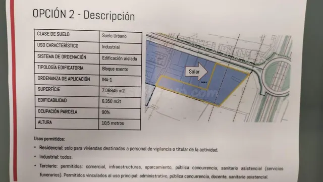 EN VENTA SOLAR URBANO INDUSTRIAL EN AVDA HERMANOS BOU de CAS - foto 2