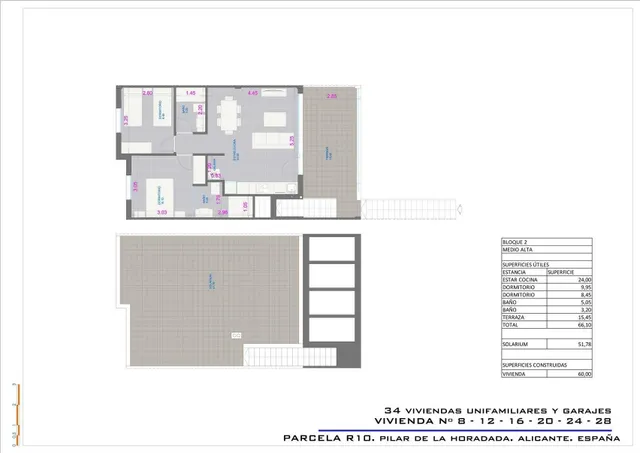 Bungalow 2 habitaciones 60m² en venta - Zona Pueblo — 44