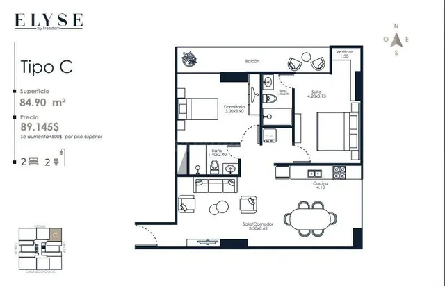 89.250 $us Departamento, En PREVENTA próximo Av. Rene Moreno - foto 2