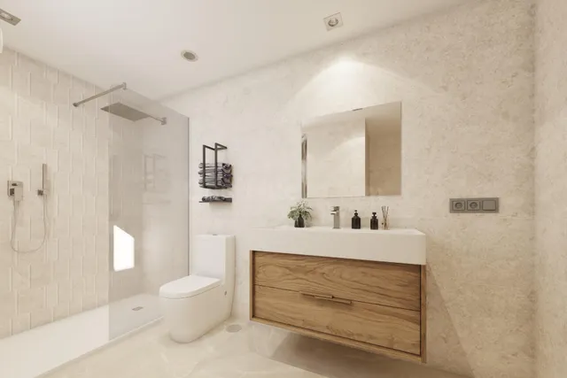 PISO a ESTRENAR en Planta Baja, con 2 dorm., amplia terraza y jardín privado. En Mijas Costa, cerca del MAR, GOLF y MONTAÑAS!!! — 11